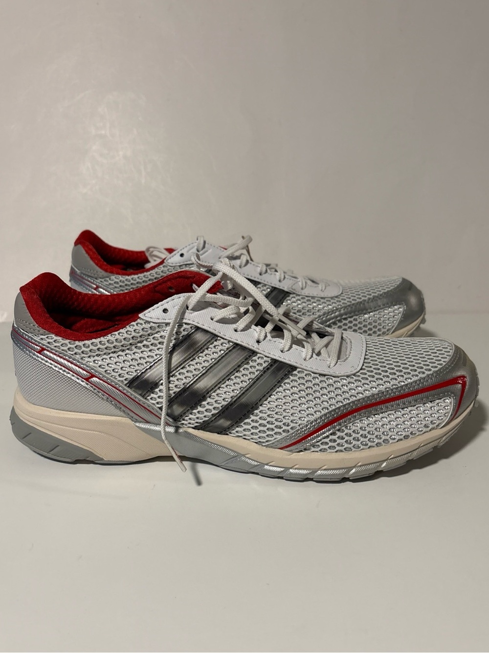 adidas Adizero Adios OG KJ0999 Silver Metallic: Black: Red Women SZ 10 NWOB